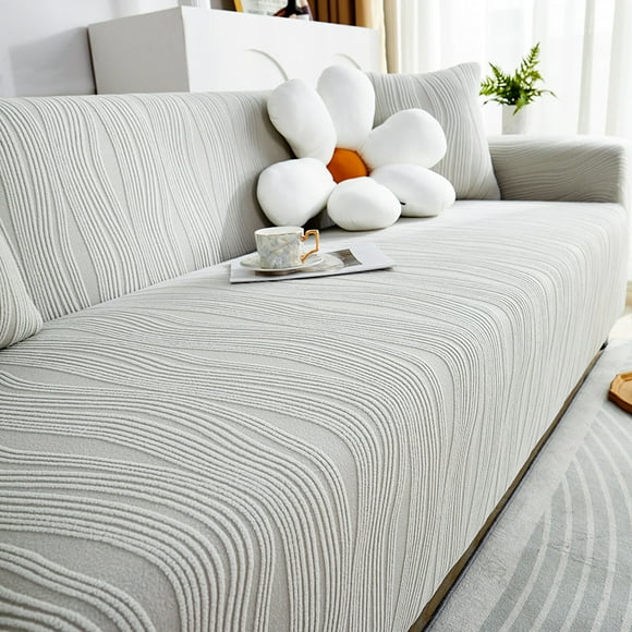 Nvzi 1 funda protectora para muebles de color gris claro - Funda para sofá súper elástica para 2 personas, una funda universal para sofá con tecnología elástica, adecuada para familias con mascotas.