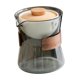 thumbnail image 5 of Tetera de vidrio con infusor, antiescaldaduras, 210 ml, creativa, para té suelto tapa gris y naranja, 5 of 9