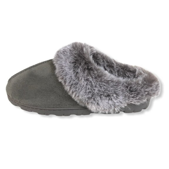 Jessica Simpson Women's Slipper Scuff Memory Foam Gray L 8-9