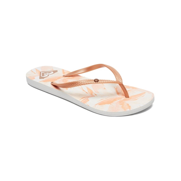 roxy white flip flops