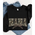 thumbnail image 4 of Trendy Camo Mama Sweatshirt - Distressed Camouflage Sweater for Mom - Coquette Bow Pullover Black Sweatshirt Adult Large, 4 of 7