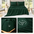 thumbnail image 6 of ANGENIA Full Comforter Sets with Sheet - 7 Pieces Dark Green Bed in a Bag Full, Boho Cream Soft Fluffy Tufted Bed Sets with Comforter, Sheets, Pillowcases & Shams, 6 of 7