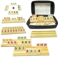 thumbnail image 1 of Juego de mesa Rummy Cube Soopotay, 160 fichas con 6 estantes y funda, 1 of 6