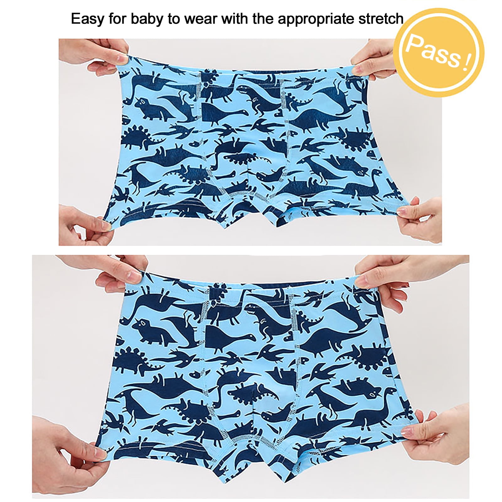 Boys Boxer Shorts- Pack of 5 Soft and Comfortable Dinosaur Underwear with Fun Colorful Dino Designs for Kids 2-8 Years Old