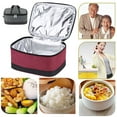 thumbnail image 2 of USB Portable Electric Heating Food Container Constant Temperature Heating Bag Outdoor Bento Insulation Pouch for Office Travel Light Grey, 2 of 6
