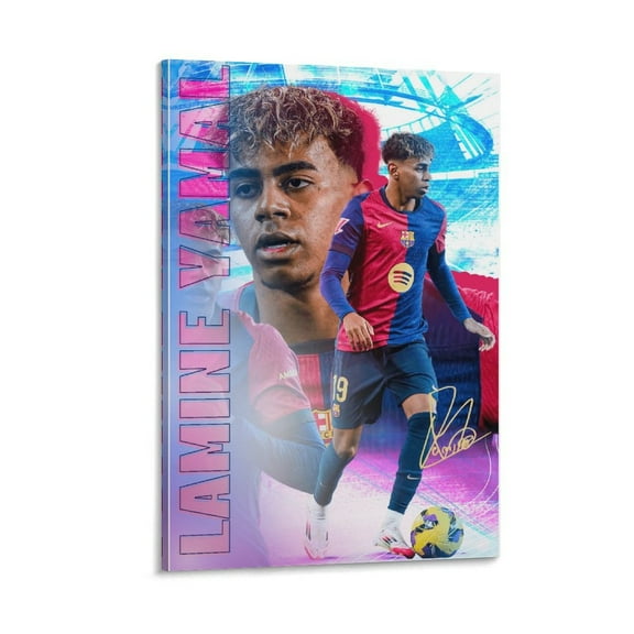 Lamine Yamal Soccer Poster Football Player Canvas Wall Art (4) Poster For Bedroom Kitchen Bathroom Living Room Office Decor