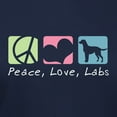 thumbnail image 3 of CafePress - Peace, Love, Labs Women's Dark T Shirt - Women's Traditional Fit Dark T-Shirt, 3 of 4