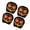 4 packs, variant on Evil Pumpkins Car Headrest Covers, Funny Design Polyester Protectors Fit Front Seat, Easy