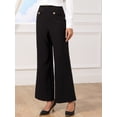 thumbnail image 4 of DARING DIVA Women's Wide Leg Dress Pants High Waisted Casual Trousers X-Small Black, 4 of 6