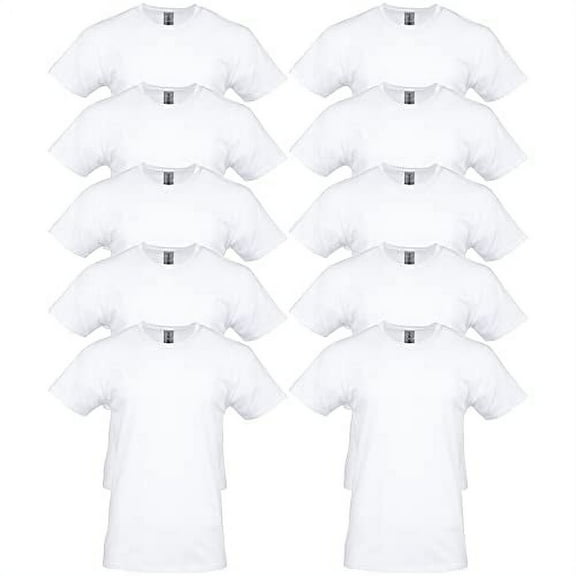 Gildan Mens Heavy Cotton T-Shirt
, 2XL, White (Pack of 10) 10 White