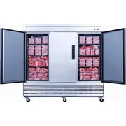 Cooler Depot 83 inch 65 cu.ft, 3 doors Reach-in Commercial Freezer, NSF Certified.