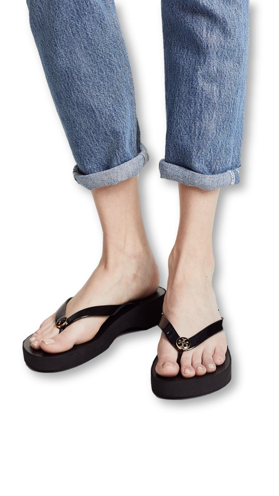 tory burch flat flip flops