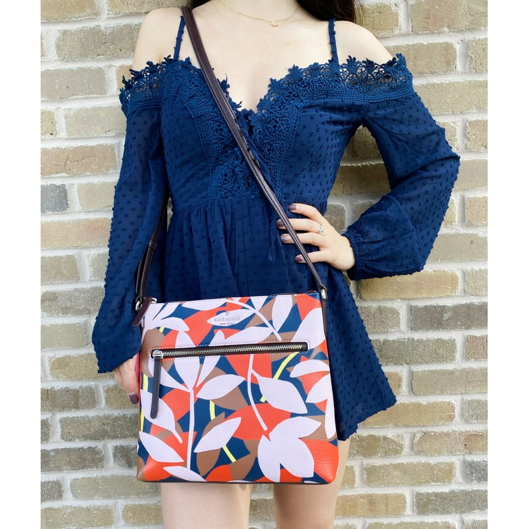 Kate Spade Jackson Street Pebbled Pink Multi Leather Top Zip Crossbody Handbag Walmart