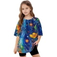 thumbnail image 6 of Virmaxy (5-15 Years) Boys Girls Fashion Casual Shirt Teenagers Solid Color Short Sleeve Round Neck Top Summer Loose Casual Trendy Pullover Shirt Multicolor-26 14 Years, 6 of 8