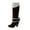Brown, variant on Fesfesfes Fuzzy Boots for Women Comfortable Flap Warm Velvet Belt Buckle Round Thick With High Heeled Knee US:9.5(43)