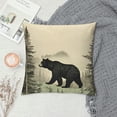thumbnail image 2 of MLJA Set of  Vintage Bear Throw Pillow Covers,Cabin Deer Hunting Cushion Case for Home Living Room Decor, Farmhouse Wolf Animals Black Grey Decorative Throw Cushion Case,, 2 of 5