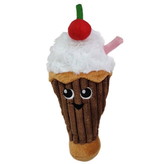 Large Junkeez Big Breed Dog Toys Squeaker Funny Junk Food Snacks Pick Character (Milkshake)