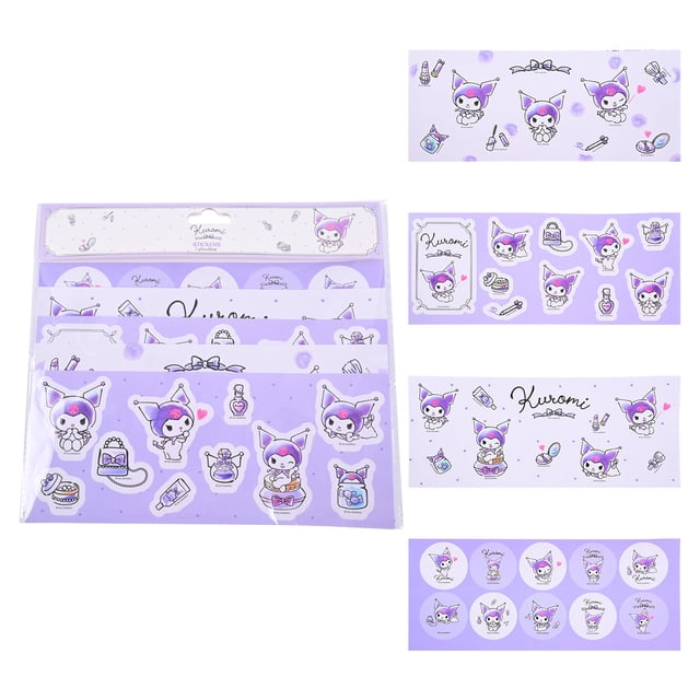 Stickers Prichos Multicolor de Papel Adhesivo Plastificado y Glitter 5 Piezas por Empaque