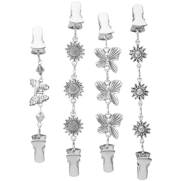 4 broches para camisas de vestir, broches para suéteres, broches para cárdigans, broches retro para ropa