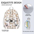 thumbnail image 5 of Cartoon Pug and Heart Backpack for School,Cute School Bag,Schoolbag with Adjustable Shoulder Straps & Padded Back,15"x11.42"x5.5", 5 of 6