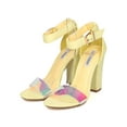 thumbnail image 5 of Women Hologram Block Heel Sandal - Ankle Strap Chunky Heel - Open Toe Heel - GI85 By Cape Robbin, 5 of 5