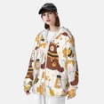 thumbnail image 3 of Fotbe Cute Bee Honey Jar Hive Bear Chaqueta con Protección Solar UPF 50+ para Hombre y Mujer, Camisa con Capucha y Bolsillos-Small, 3 of 7
