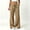 Khaki women's wide leg trousers a1, variant on Cagogo Women's Wide Leg Drawstring Trousers Flowy Casual Loose Pants with Pockets Solid Long Palazzo Trousers Travel Work Lounge Outfits Fall Clothes, Light Blue XL