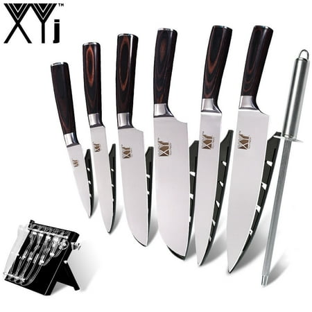 XYj 2019 Kitchen Cooking Stainless Steel Knives Tool Fruit Utility Santoku Chef Slicer Kitchen (Best Santoku Knife 2019)