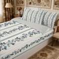 thumbnail image 2 of Manfei Rustic Flower Zipper Twin Comforter Sets with Fitted Sheet and 2 Pillowcases,Spring Garden Zipper Bedding Set,Reversible, 2 of 7