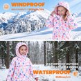 thumbnail image 3 of Toddler Girls Fleece Lined Hooded Jacket A Line Coat with Raglan Sleeves for School Outdoor Wear, 3 of 8