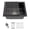 Black, variant on 18 in. Undermount Bar Sink Granite/Quartz Composite Single Bowl Kitchen Sink in Black