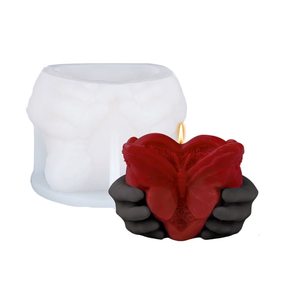 ROZYARD Heart Shape Silicone Candle Molds for Epoxy Resin Handmade Candle Soap