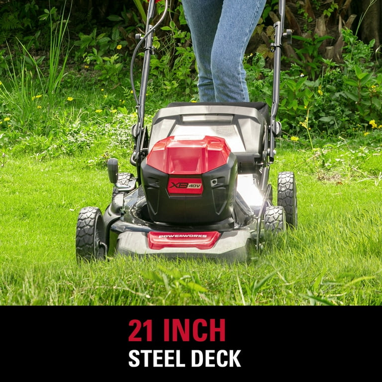 Powerworks cordless online lawnmower