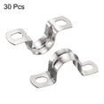 thumbnail image 3 of Uxcell 30pcs 3/8" 27mm Conduit Clamps, M27 U Tube Pipe Clamp, Stainless Steel Rigid Pipe Strap, U Shaped Bracket with Two Hole, Thick, 3 of 6