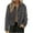 Dark Gray, variant on Women's Faux Suede Jacket Bomber Style Cropped Lapel Collar Button Down Jackets Fall Winter Fashion Trendy Streetwear Casual Outwear,Dark Gray,S