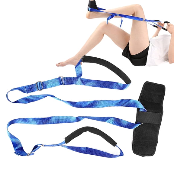 SHENERDA Leg Lifter Strap Flexible Foot Calf Elevation Loop with Hand Grips Leg Lifter After Hip Replacement for Elderly Injury Exercise Fitness Yoga Workout Home Gym Bed