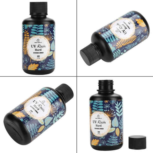 Fockety - Kit de resina UV, epoxi no tóxico, resina UV de plástico transparente, para manualidades, decoración de u?as (100 g) Ecomeon no