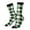 2 Black-1, variant on Green White Lumberjack Plaid Print Adult Socks for Men & Women,Calf Socks, Ankle Socks,Boots Socks,Breathable Casual Sock,Unisex Crew Socks