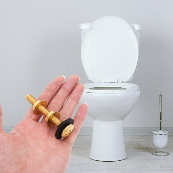 Masteelf Toilet Tank to Bowl Bolts Kit Heavy Duty Toilet Bolts Brass Toilet Bolts with Waterproof Rubber Washers Gaskets Floor Toilet Mounting Hardware