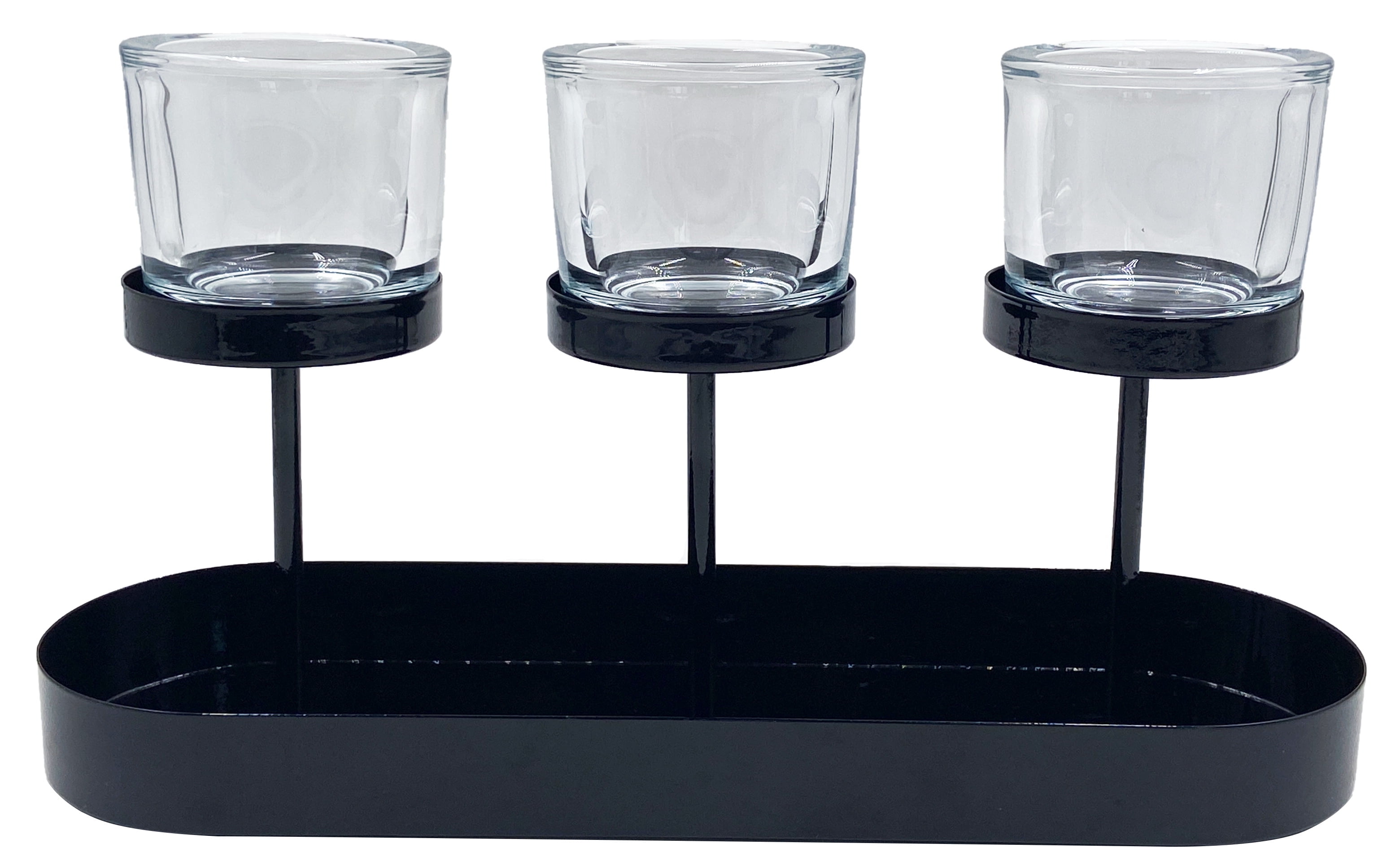 Mainstays Decorative Black Metal Tealight Votive Candleholder Centerpiece, 6"