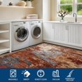 thumbnail image 4 of Takywep 9x12ft Red Area Rugs, Modern Abstract Accent Rug, Non Slip Washable Thin Carpet, Soft Low Pile Decorative Rectangle Rug for Living Room, Bedroom, Office, Entryway, 4 of 8