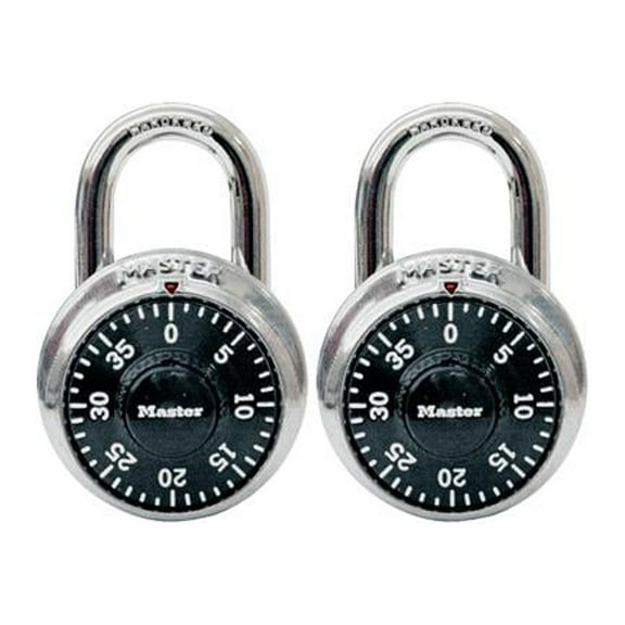 Master Lock 1500T Matching Combination Padlocks, 2-Pack - Quantity 4