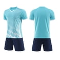 thumbnail image 4 of JAJAHO Boys Summer Active Clothes Athletic Short Sleeve V Neck T Shirt Quick Dry Shorts 2 Piece Set Kids Sports Outfit, 4 of 4