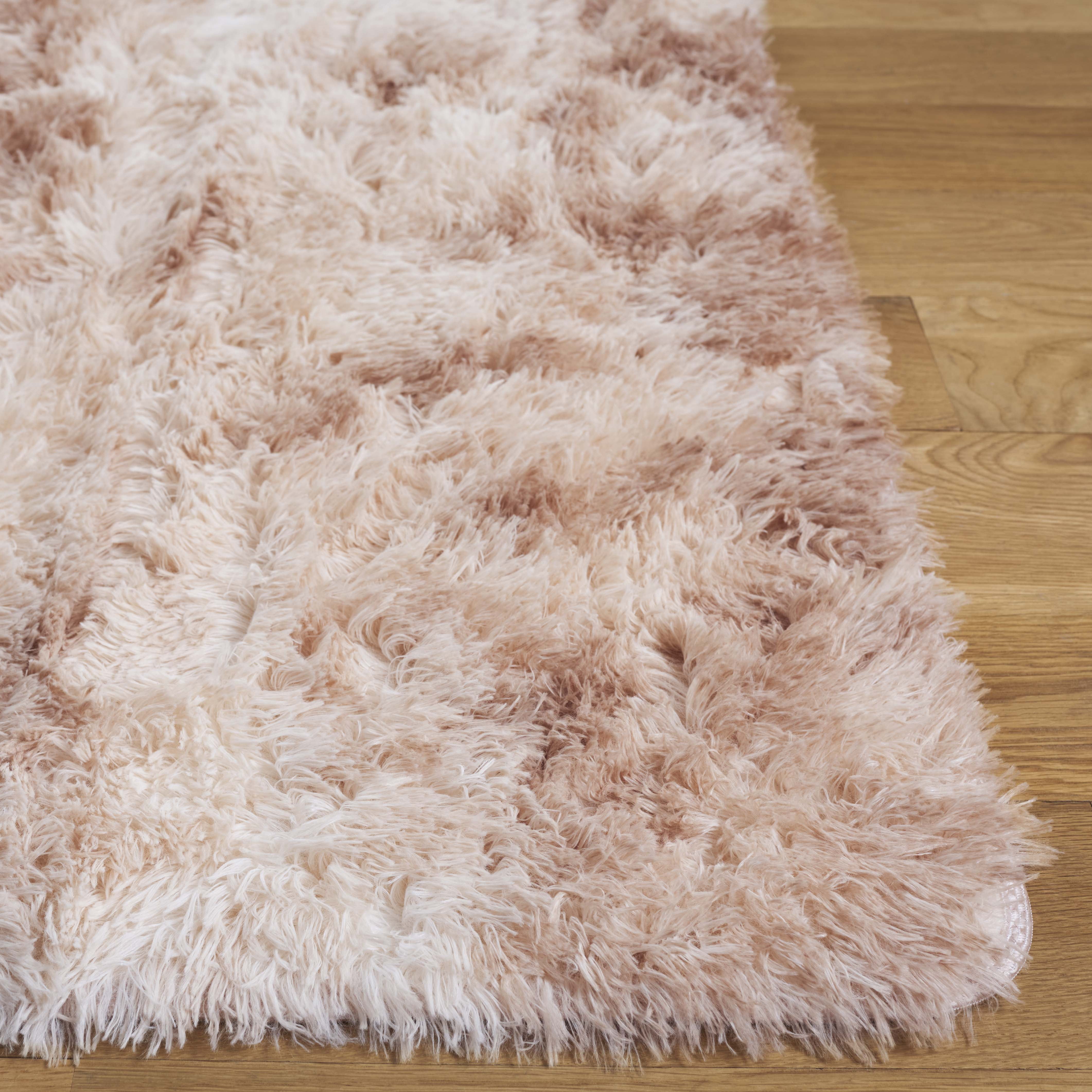 SAFAVIEH Rainbow Jaki Abstract Shag Area Rug, Beige, 4' x 6'