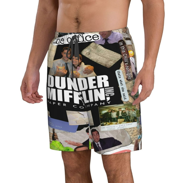 Men s Office TV Show Swim Trunks Hawaiian Bathing Mesh Lining Suit Swimsuits Beach Shorts with Pockets Walmart