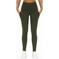 thumbnail image 3 of Thick High Waist Yoga Pants with Pockets, Tummy Control Workout Running Yoga Leggings for Women, 3 of 6