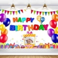 thumbnail image 1 of Banner con dicódigos de fondo personalizados para fiesta de feliz segundo cumpleaños, 1 of 7