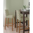 thumbnail image 2 of Vintage Flowers Bar Stool Covers Set of 2, Spring Yellow Green Floral Country Leaves Birds Stretch Bar Chair Covers with Backs, Removable Pub Counter Height Chair Cover for Kitchen Dining Room Cafe, 2 of 7