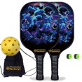 thumbnail image 1 of Pickleball Factory PB00048-6-G Ensemble de Pickleball - Pagaie de Pickleball Personnalisée Mirs, Fibre de Verre Graphite, 1 of 1