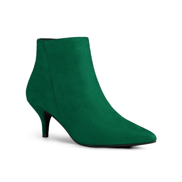 Unique Bargains Bottines à Talon Aiguille à Bout Pointu à Fermeture Éclair pour Femmes